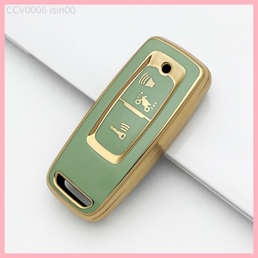 【2023-2025】 รุ่นยอดนิยม เหมาะสำหรับครอบกุญแจรถมอเตอร์ไซค์ Honda PCX160 ครอบกุญแจรถ ขอบทอง เคสกันกระ