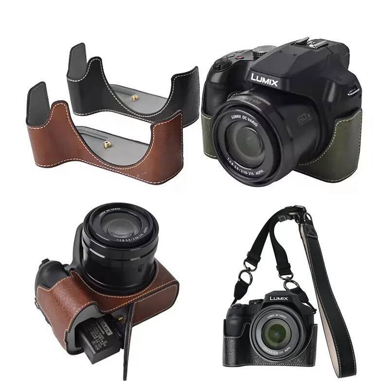 สําหรับ Panasonic Lumix FZ80D กล้อง FZ85D ฝาครอบหนัง PU G100K ฐานกันลื่น G100D ครึ่งกรณี G100 แบบพกพ