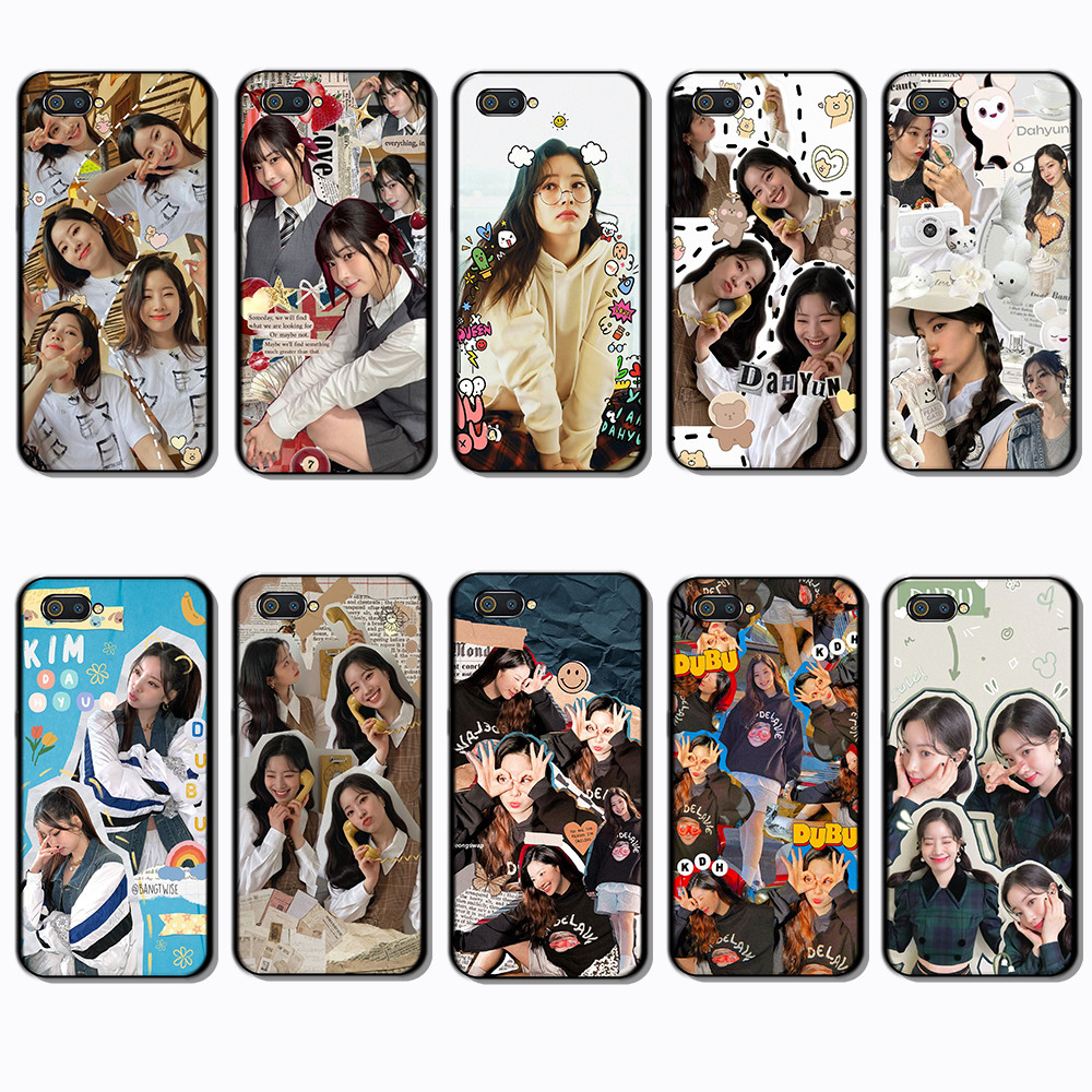เคสโทรศัพท์สีดําแบบนุ่มสําหรับเคส Realme C2 Dahyun