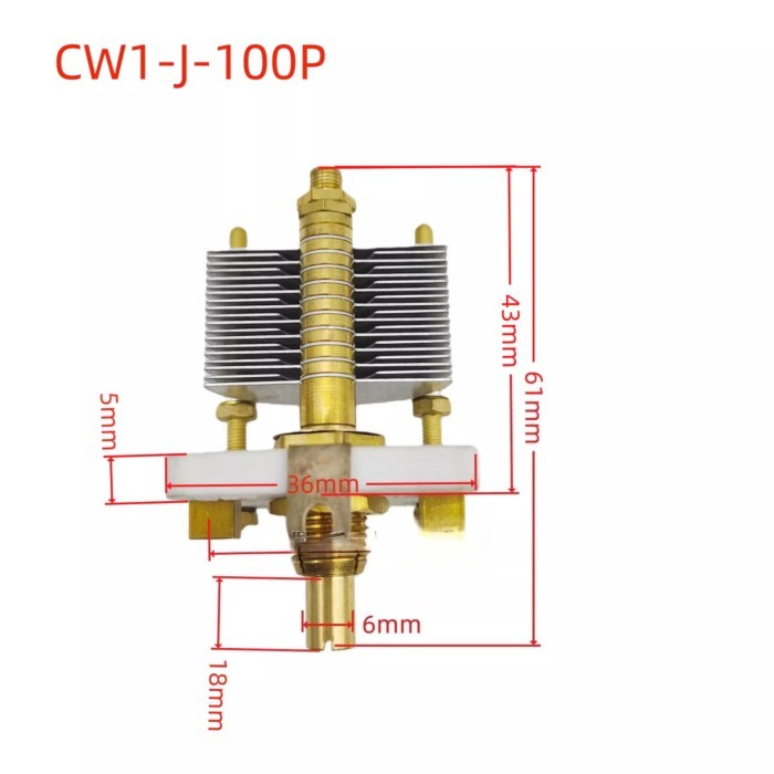 CW1-J50P/G100P High-Frequency High-Precision Ceramic Large-Spacing Air Dielectric Single-Gang Varia