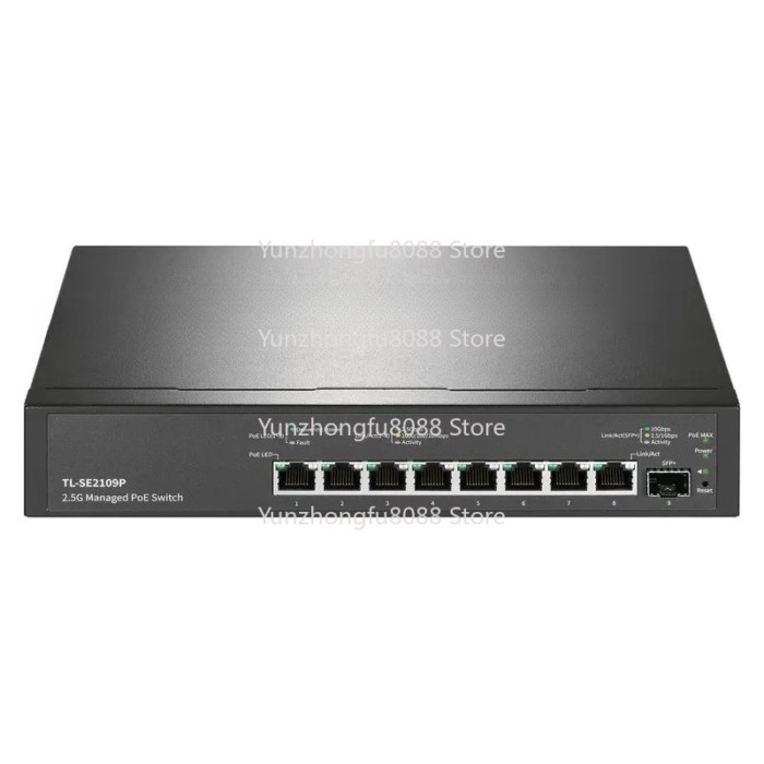 9-Port 2.5G PoE Switch with 8-2.5Gbps RJ45  PoE Port  @115W and 1-10Gb SFP+ Uplink TL-SE2109P