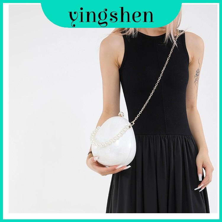 Box Circle Acryalique Bag พร้อมล็อคปิด ใช้สําหรับทุกวัน