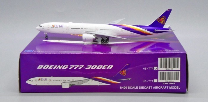 พร้อมส่ง JC Wings 1: 400 Thai Airlines B777-300ER HS-TTA Alloy Airliner Model Limited Edition Car Mo