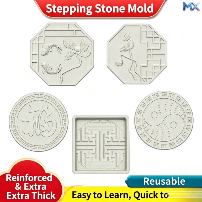 แม่พิมพ์กระเบื้องปูพื้น Step Stone Tingbu หินซีเมนต์รดน้ําพื้นวาง Outing กระดานหิน Courtyard หญ้าสนา
