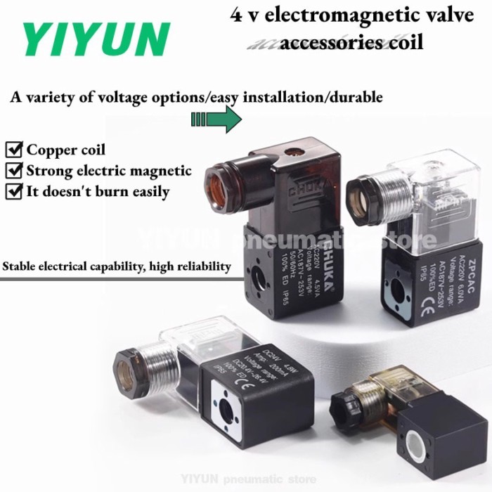 4V210-08 solenoid valve 4V210 copper coil AC110V AC220V DC24V AC36V DC12V