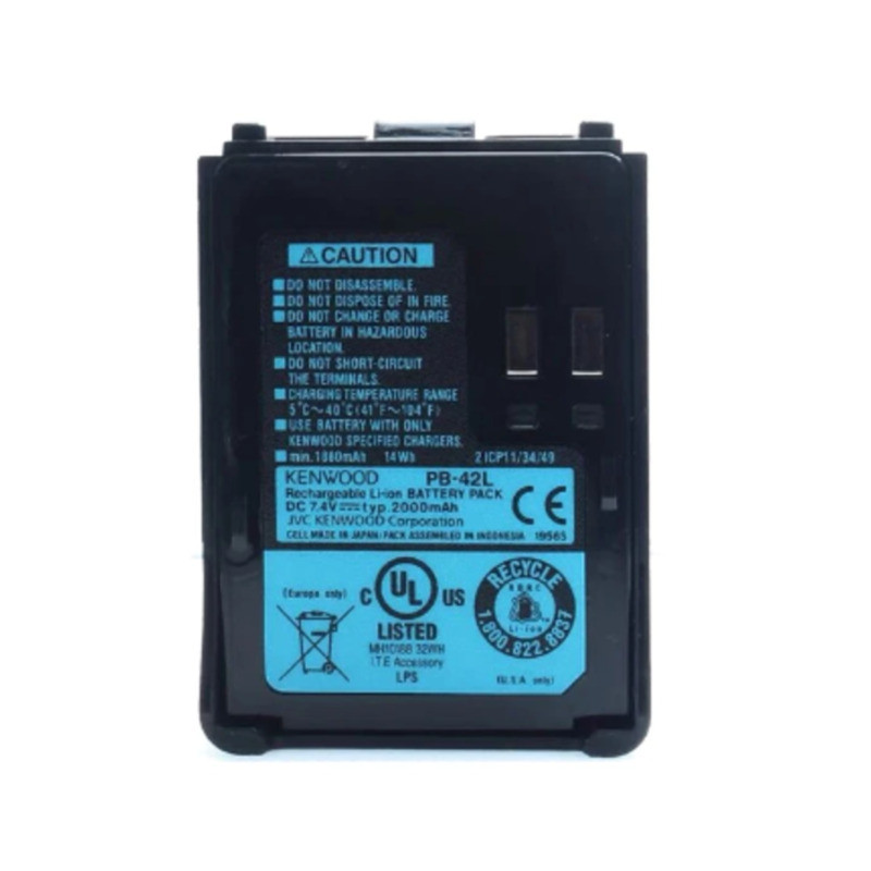 แบตเตอรี่ลิเธียมไอออน 2000Mah รุ่น Pb-42L Pb42l สำหรับวิทยุ Kenwood รุ่น Th-F6 Th-F6a Th-F7 Th-F7e