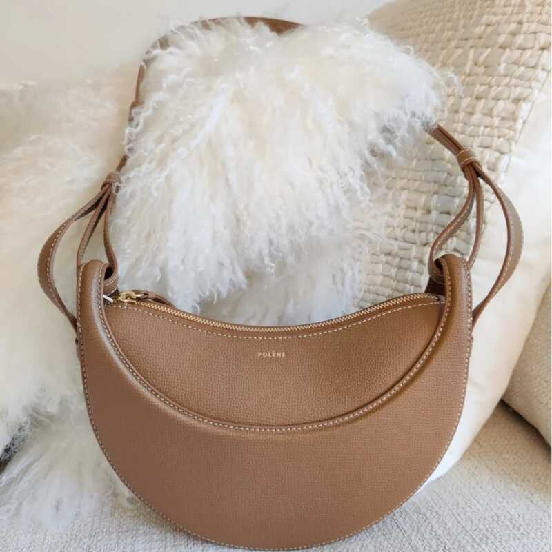 Polene Polene Polene Crescent Bag Tonca French Niche Leather Underarm Cross-body Commuter Female Bag