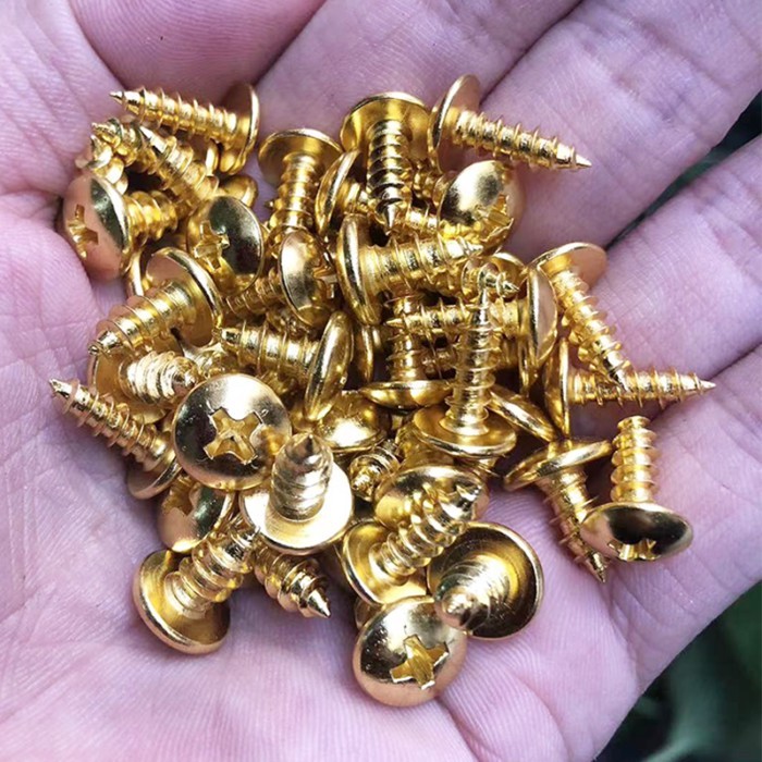 Golden Flat Head Self-Tapping Screws Phillips Screws M3 M3.5 M4 M5