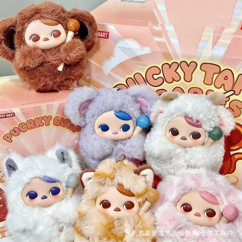 ตุ๊กตา PUCKY Knock Knock Series Figure-Made Mystery Box Childlike Gift Cute Small Animal Decorative 