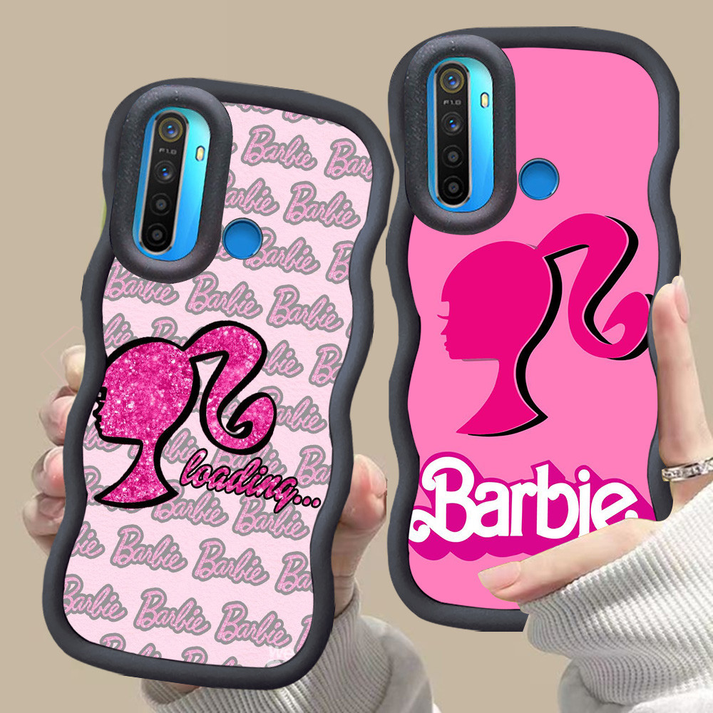 MERAH D-13 Barbie Girl สีชมพูสีแดงปลอกสําหรับ OPPO A31 A91 Reno 3 Realme 5 6i 5i 5s สีดํา
