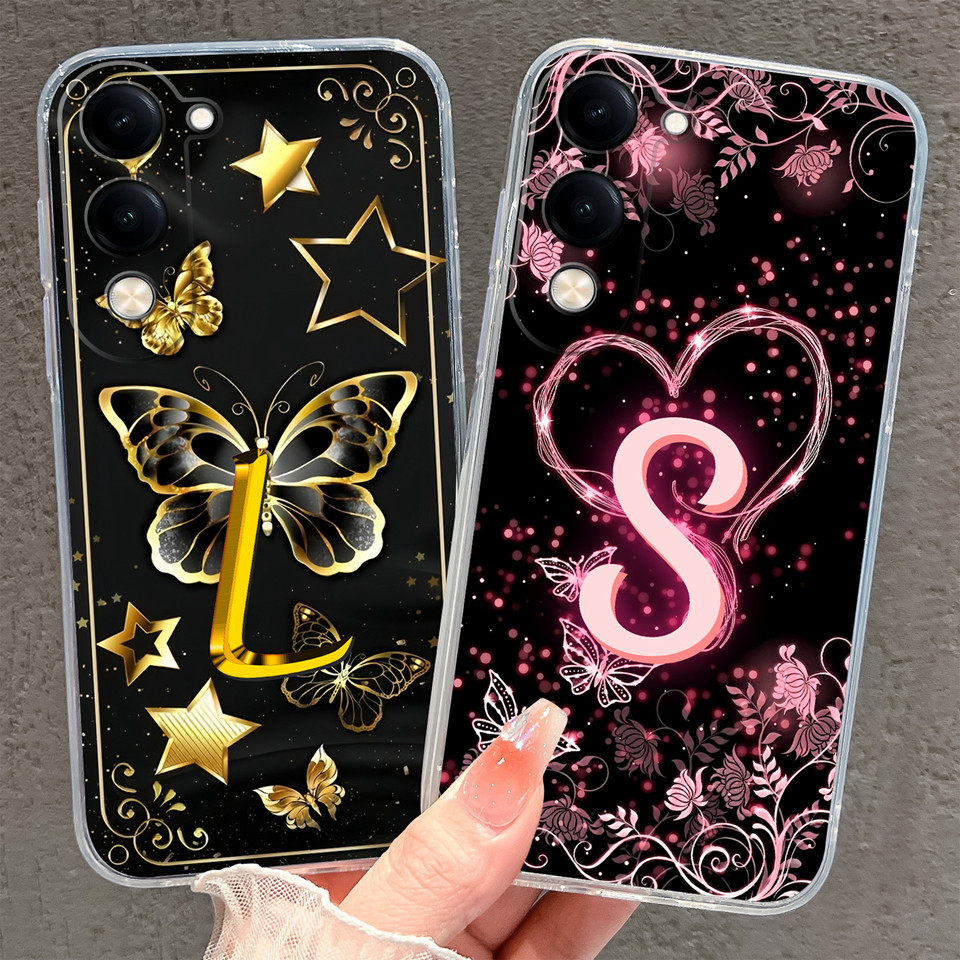ปลอกสําหรับ Vivo Y04 Y03 สวยดอกไม้ Love Heart กันกระแทก Anti-dropกันฝุ่นทนทานใสตัวอักษรเคสโทรศัพท์สําหรับ VivoY04 VIVO Y03 ซิลิโคนนุ่ม Capa ฝาครอบ