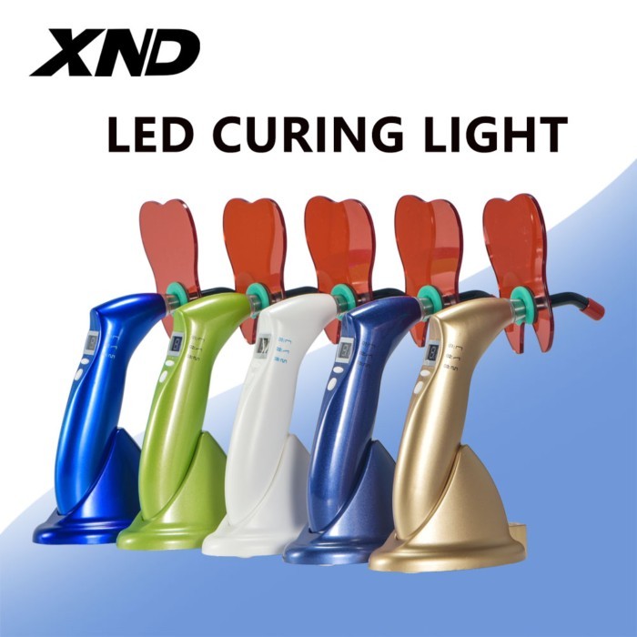XND Dental Resin Curing Light LED Wireless  Colorful Teeth Composite Resin Curing Machine 115Degree