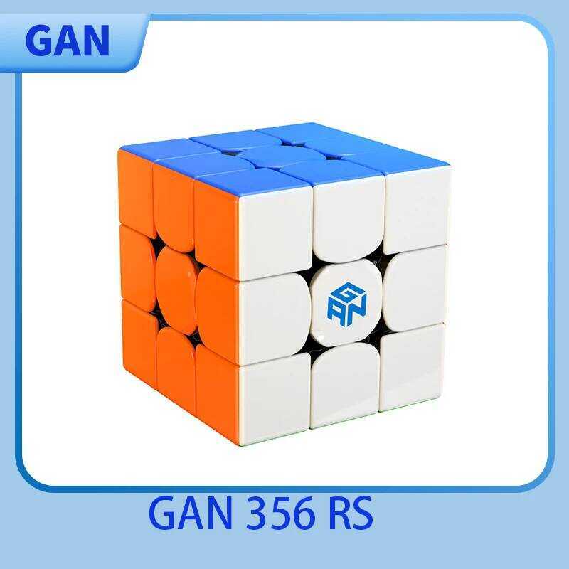 GAN 356 RS 3X3 ลูกบาศก์มายากลความเร็วสูงแบบไม่มีสติกเกอร์ ของเล่นเสริมสมาธิระดับมืออาชีพ GAN 356RS ค