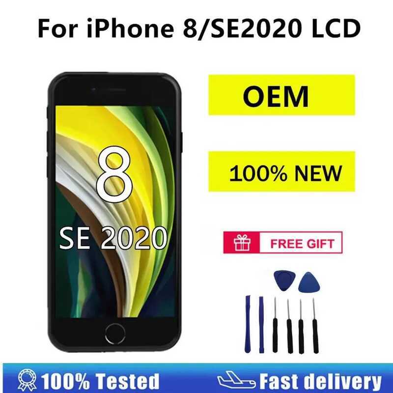 ชุดประกอบหน้าจอ LCD พร้อมทัชสกรีนสำหรับ iPhone SE 2020 SE 2022 และ iPhone 8 รุ่น A2275 A2296 A2298 A