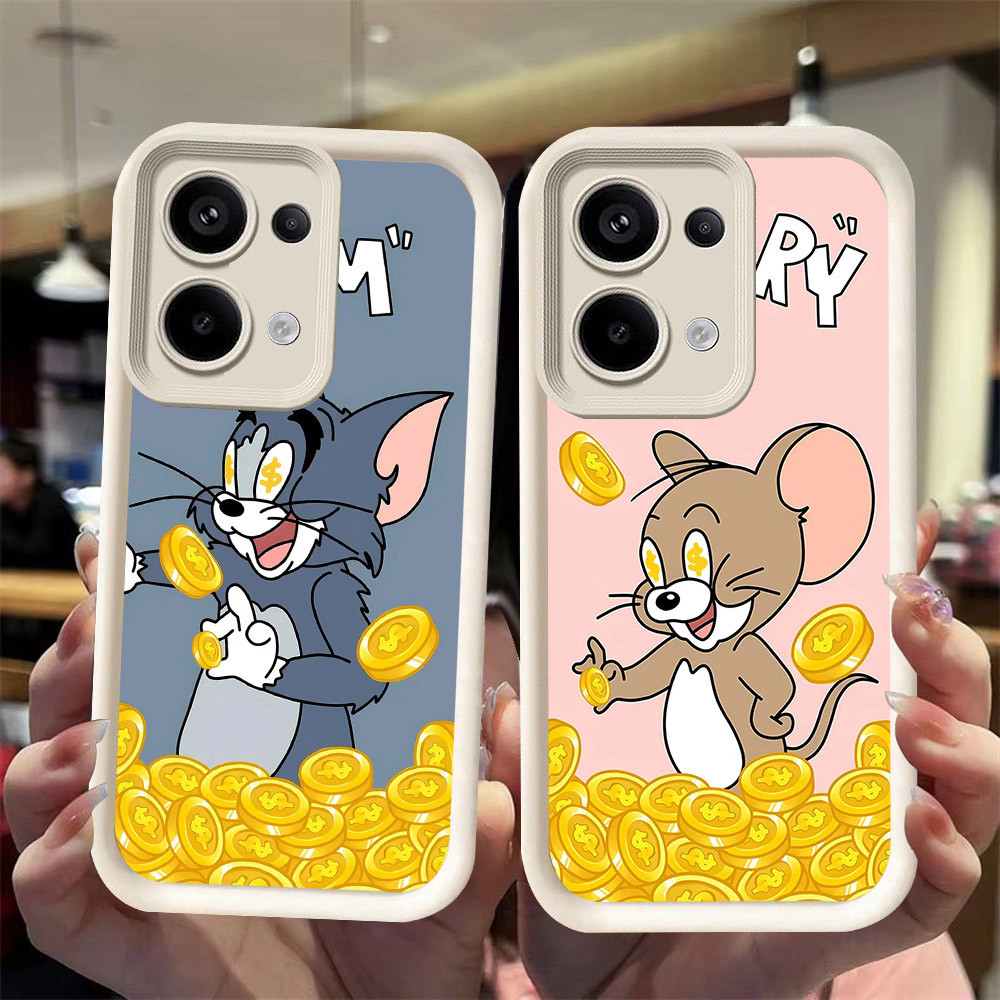 J-27 Cat gold Mouse ดำขาวชมพูเคสโทรศัพท์หรับ Xiaomi Redmi 15C A5 A7 13C