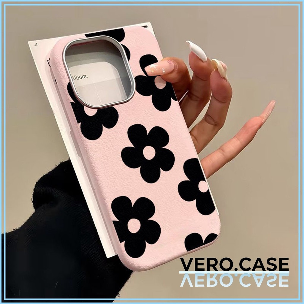 Black floral leather-textured iPhone 11 case.for iPhone 17,11, 16, 14, 13, 12, 15, Pro Max, 7, 8, 16 Plus, X, XS, XR.