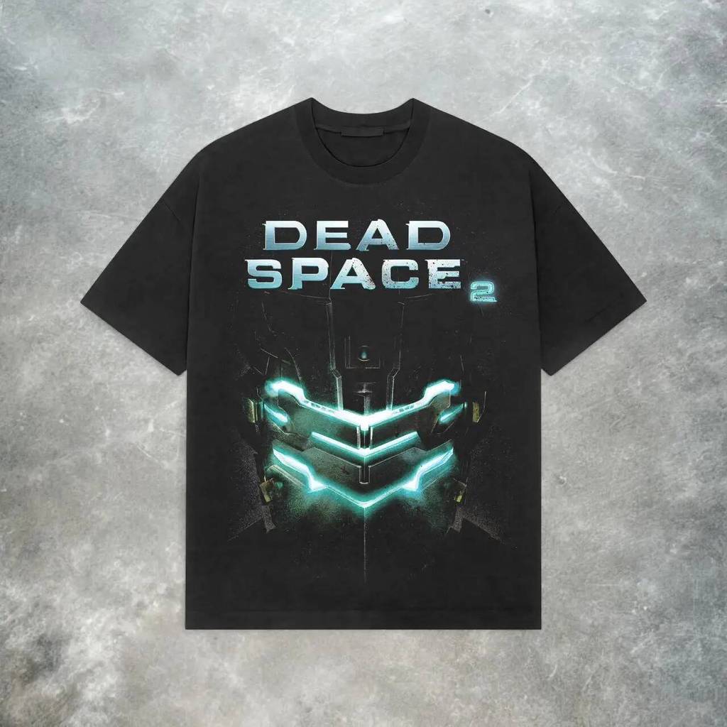 ขนาดใหญ่ Dead Space 2 ฤดูร้อนเสื้อยืดผู้ชาย Isaac Clarke Space Survival สยองขวัญสําหรับเล่นเกมกราฟิก