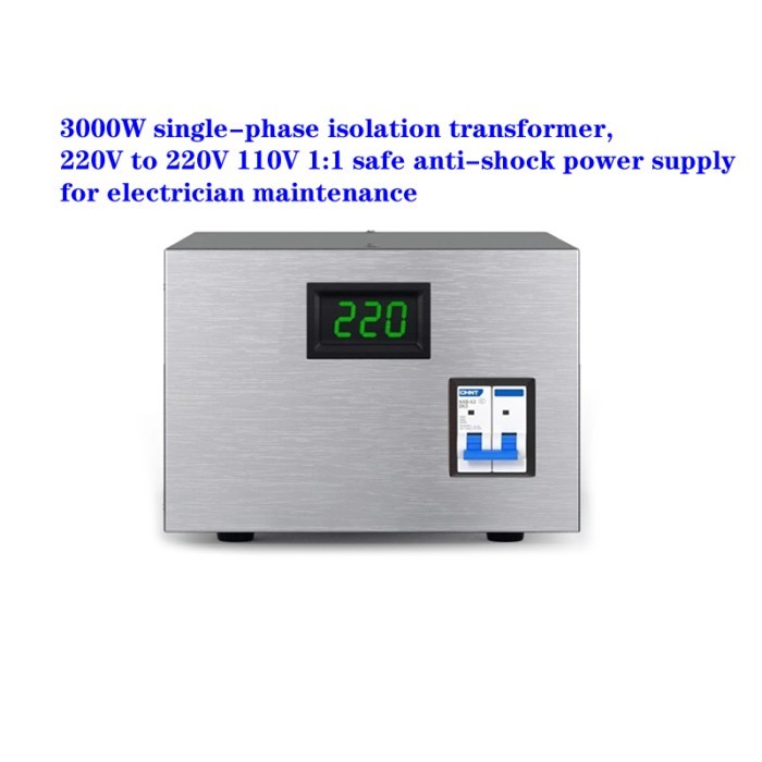 Single-phase isolation transformer, 3000W 220V to 220V，220V to110V，220V to 100V safety anti-shock p