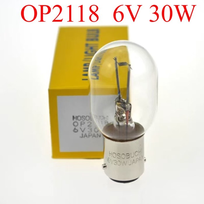 Original HOSOBUCHI OP2118 Bulb 6V30W For Olympus TB-1 6V5A Microscope Lamp OP-2118 BA15D Head