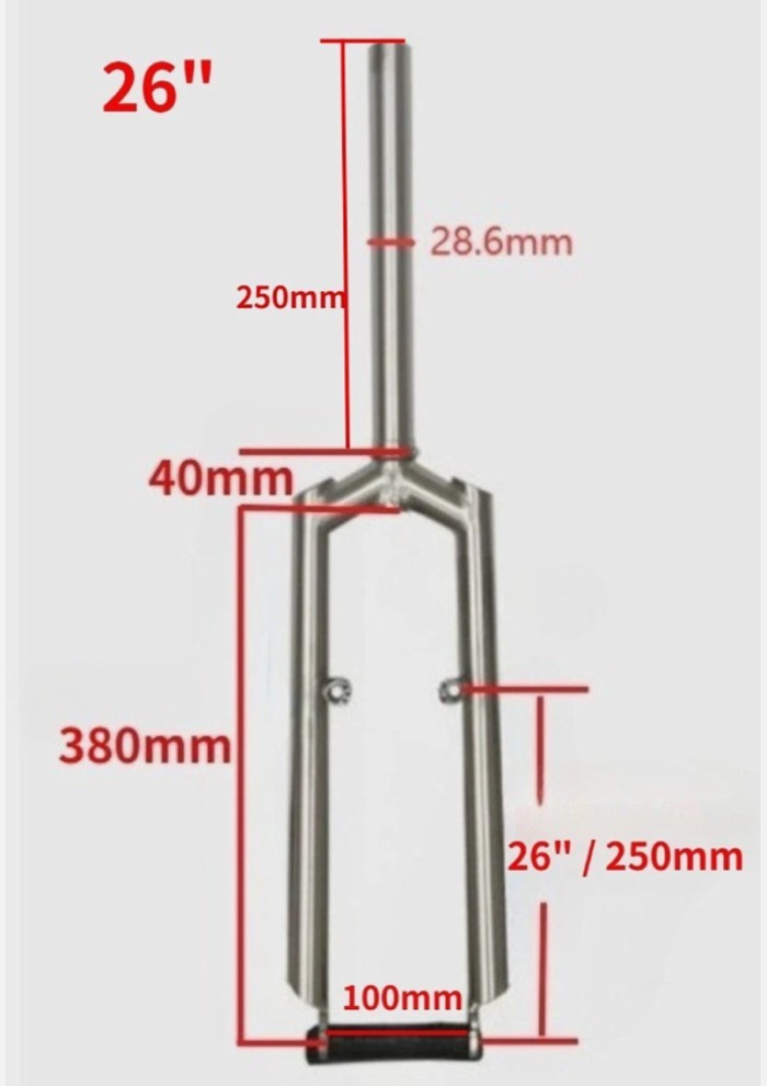 Titanium alloy Mountain MTB Bicycle Front Fork V brake For 26" wheelset