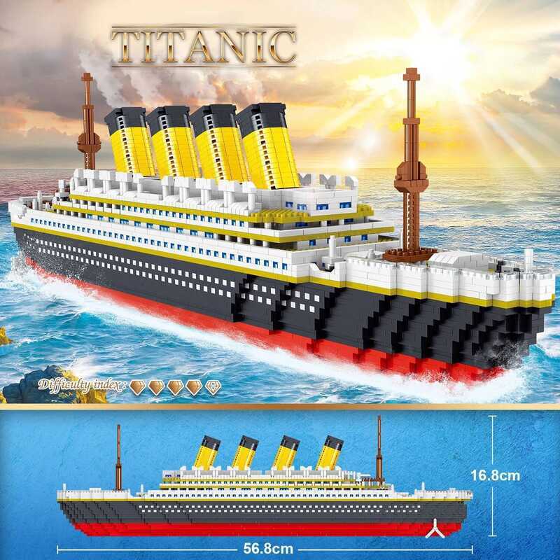 e Titanic Boat Model Building Blocks Assembly Brick Toy Cruise Ship DIY Eduional Toys For Christmas