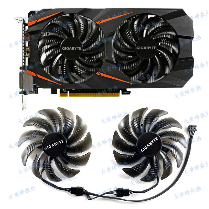 GIGABYTE/GIGABYTE GTX1060 1050ti 1050 P106 พัดลมการ์ดกราฟิก PLD09210S12HH