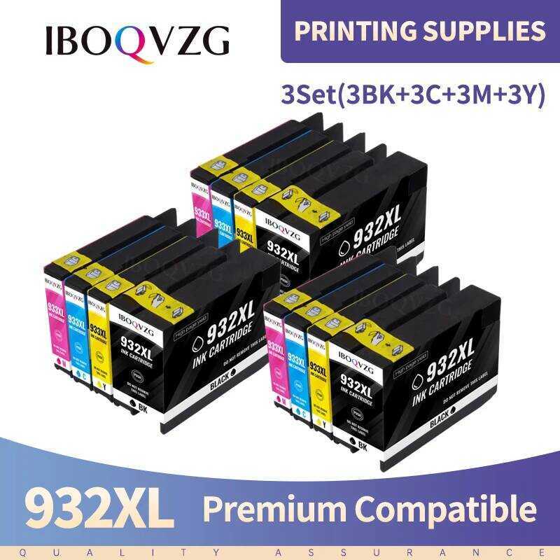 IBOQVZG 932XL 933 สําหรับ 993XL ตลับหมึกสําหรับ 932 Offjet 6100 6600 6700 7110 7610 7612 เครื่องพิมพ