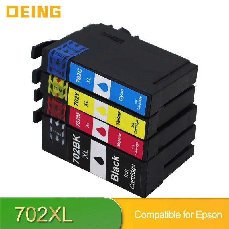 702XL T702XL ตลับหมึกสําหรับ 702 T702 Workforce Pro WF-3720 WF-3725 เครื่องพิมพ์