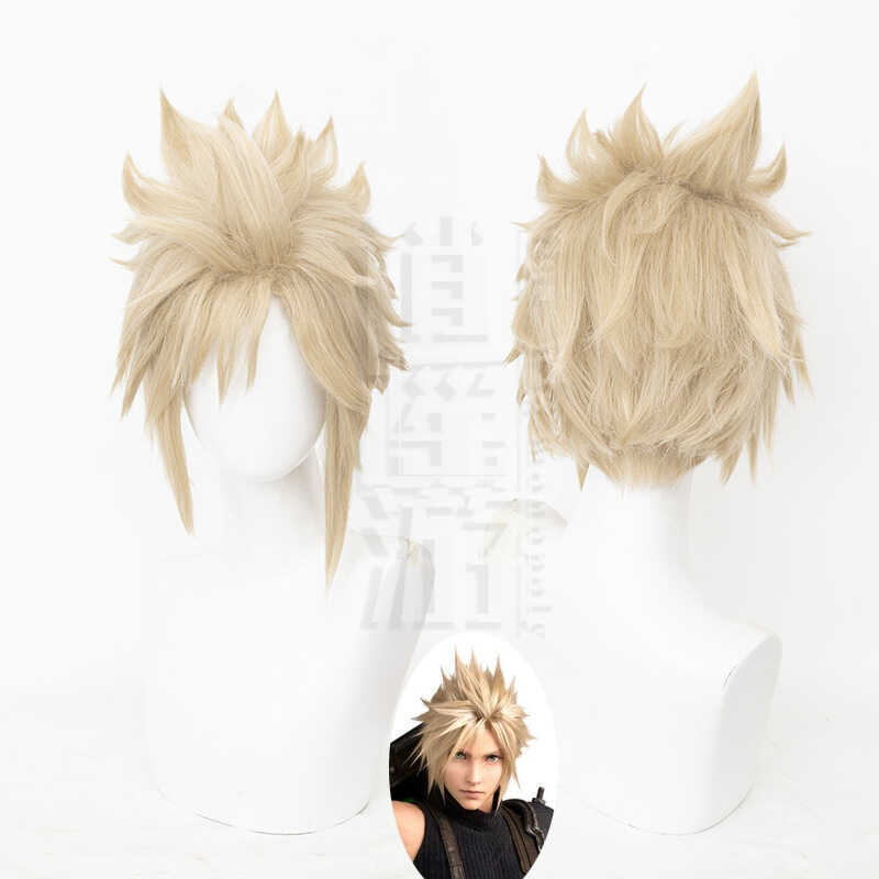 Xiaoyaoyou_ff7_Final_Fantasy_7_Claude_cosplay Wig วิกผมสำหรับการคอสเพลย์ClaudeจากเกมFinal Fantasy 7