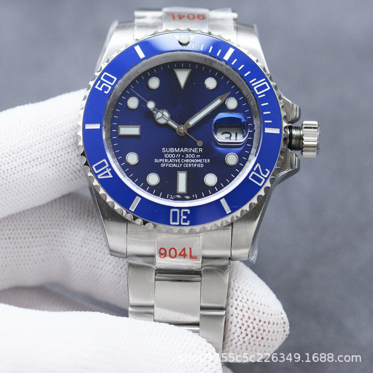 แฟชั่น ❤ T Texture Labor Home Water Ghost Automatic Mechanical Steel Band นาฬิกาผู้ชาย 598