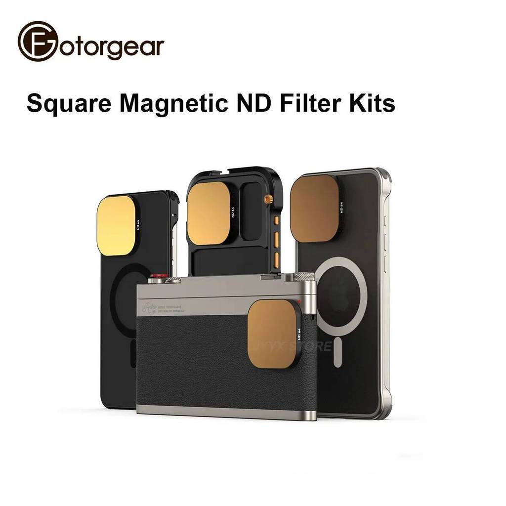 Fotogear Square Magnetic ND Filter Kit ND8/16/32/64 สําหรับ fotorgear iPhone series กรงเคสโทรศัพท์โล