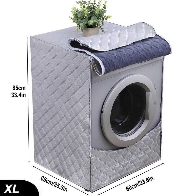 C Flannel Washing Machine Cover, Universal Front Load Washer Dryer Dust Cover