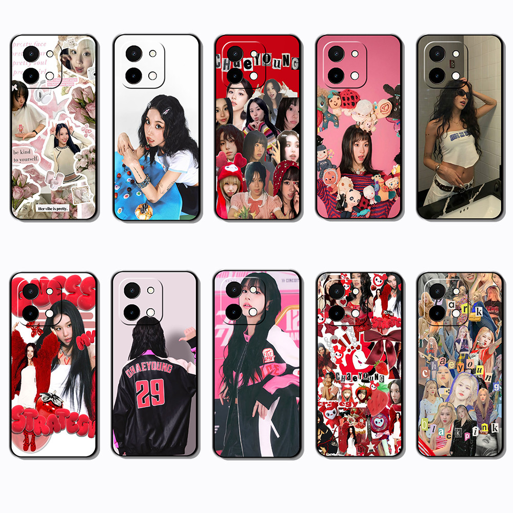 เคสโทรศัพท์สีดําแบบนิ่มสําหรับเคส Vivo Y28 4G Chaeyoung