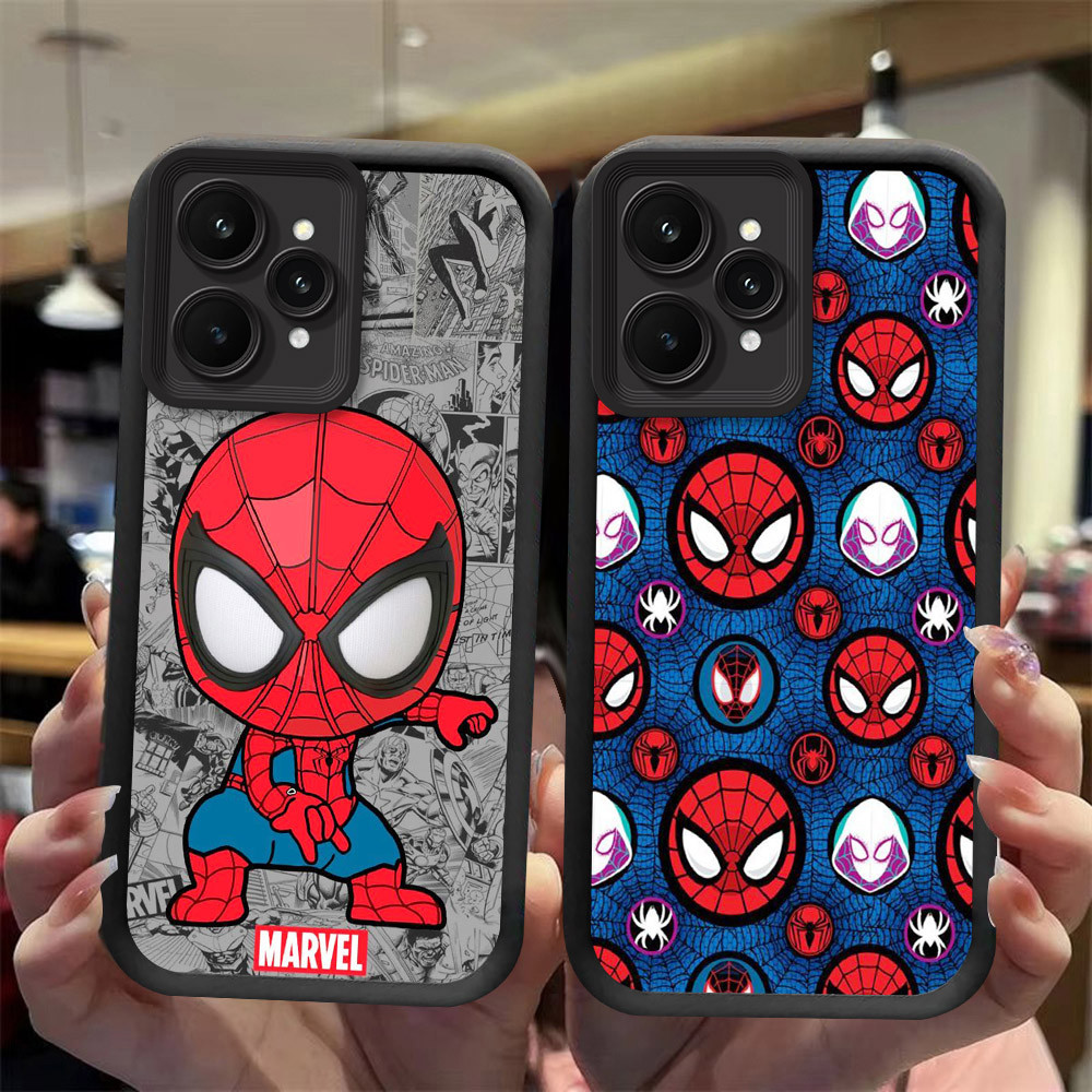 J-10 Spiderman ดำขาวชมพูเคสโทรศัพท์หรับ Realme 9i V23i C35 C31 Q5i 10 V23 5G