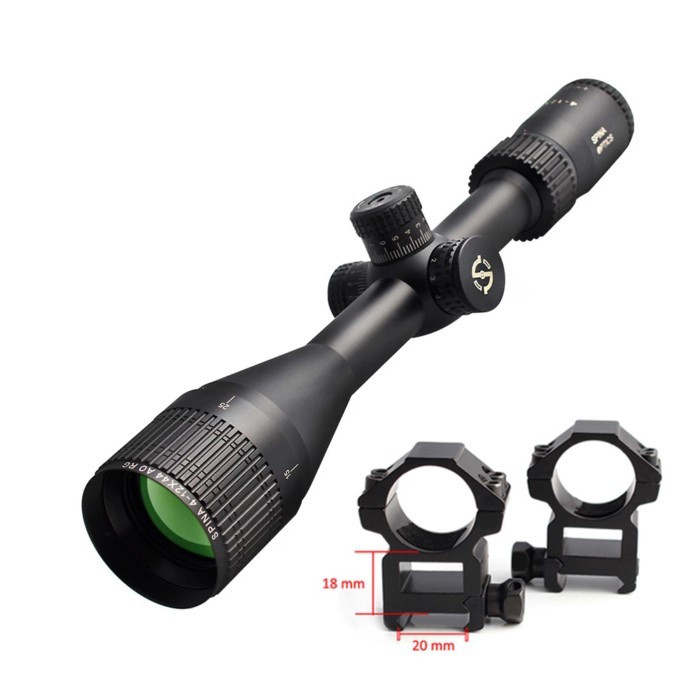 2024 scopes 4-12X44 Tactical Hunting scope Illuminated Reticle Sight for Hunting Accessories