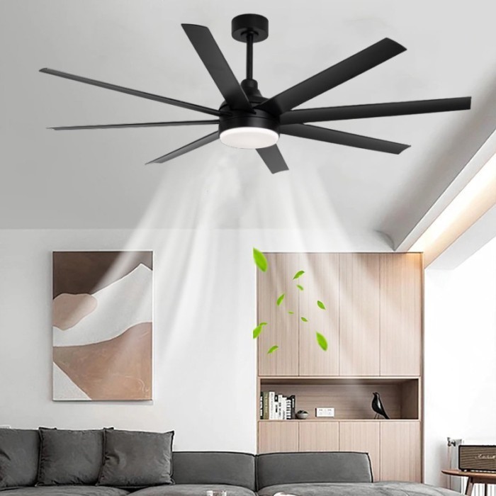 Ceiling fan light, Large chandelier 110V for living room, Restaurant and hotel, Industrial fan