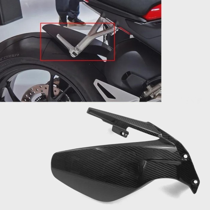 For Ducati Panigale V4 V4S V4R Streetfighter V4 V4S 2018-2024 Motorcycle Carbon Fiber Rear Hugger F