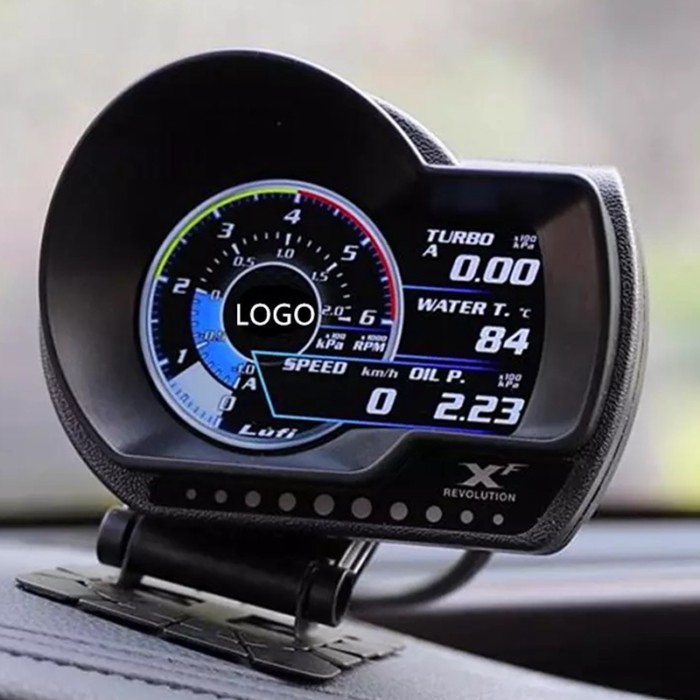 Original LUFI XF OBD2 car digital turbo boost oil pressure temperature gauge for car Afr RPM Fuel l