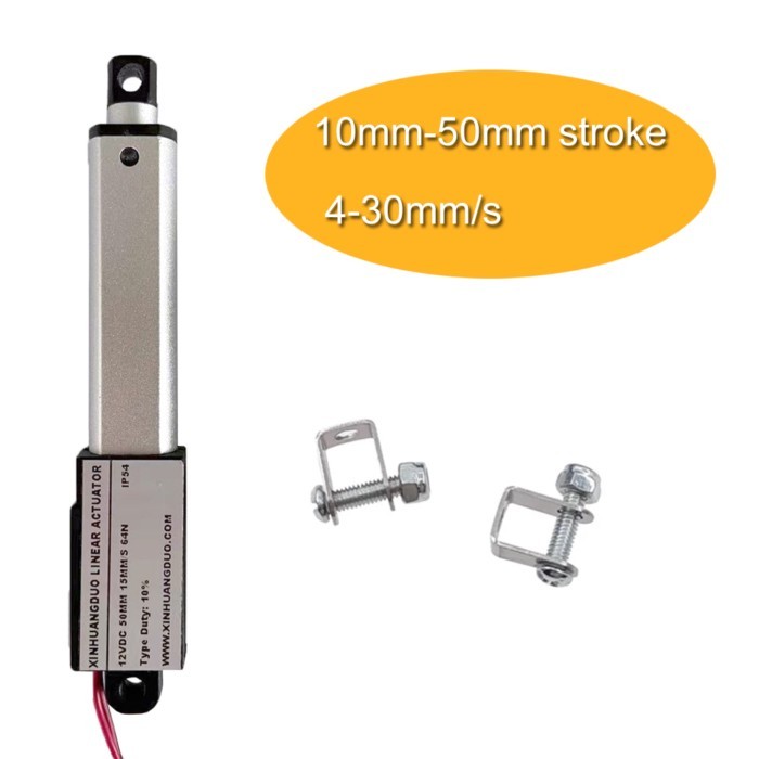 6V 12V Micro-Linear Actuator 10mm 21mm 30mm 50mm Stroke 30N 60N 90N 150N Motor Electric Waterproof