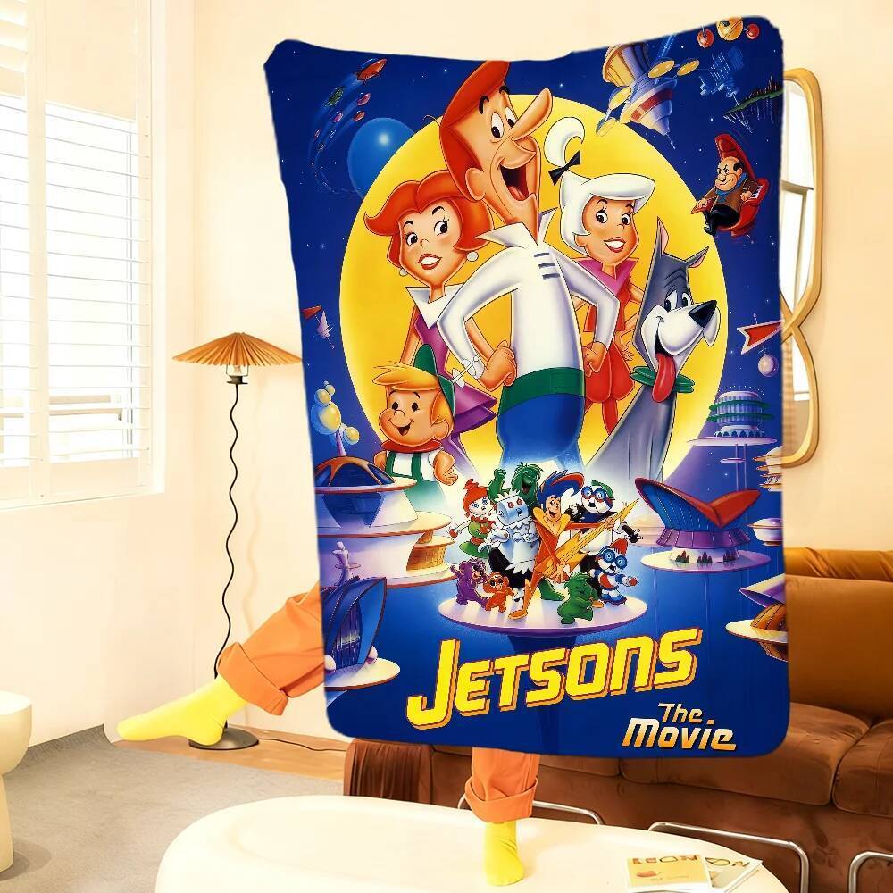การ์ตูน J-Jetsons-s ผ้าห่มโยน Super Cosy Plush ห้องนั่งเล่นโซฟาโซฟา Childish ของขวัญวันเกิด