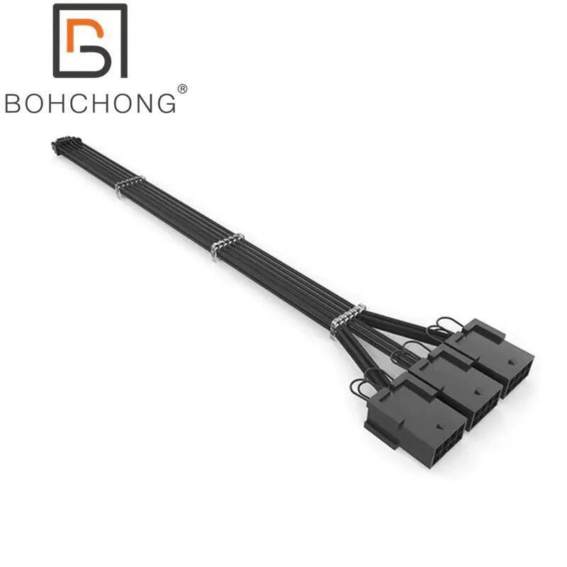 12VHPWR 12V-2x6P ถึง 3 ชิ้น PCi-E GPU 8Pin กราฟิกการ์ด 3x8pin PCIE 5.0 สาย RTX 5080 5090 แหล่งจ่ายไฟ