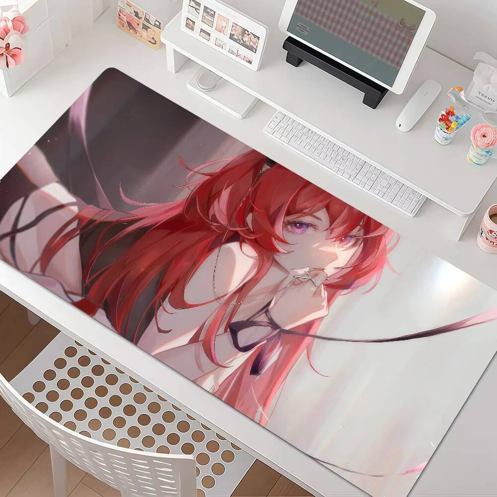 เกม Arknights Endfield Laevatain แผ่นรองเมาส์ Anti Slip ขอบยางล็อคหนาแล็ปท็อป Gaming Desk Mat