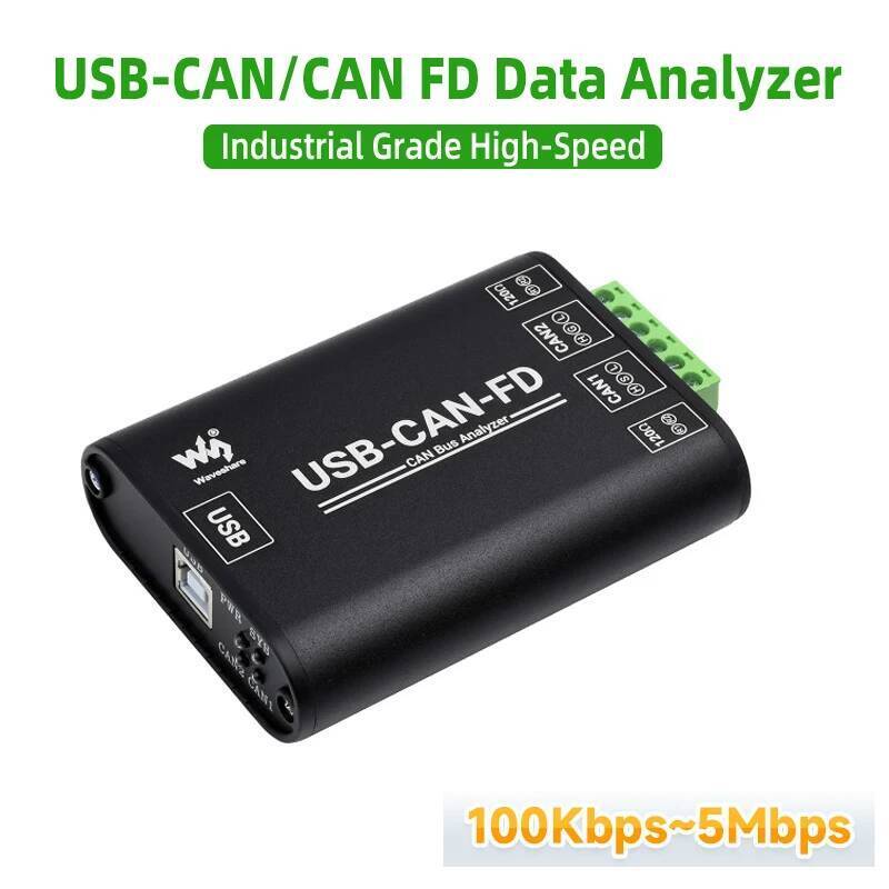 ใหม่เกรดอุตสาหกรรมความเร็วสูงสามารถ Bus Data Analyzer 100Kbps ~ 5Mbps USB to CAN FD อินเทอร์เฟซ Conv