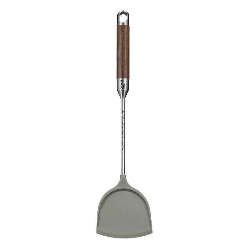 ☃ COOKER KING | Non-Stick Silicone Stainless Steel Kitchen Spatula