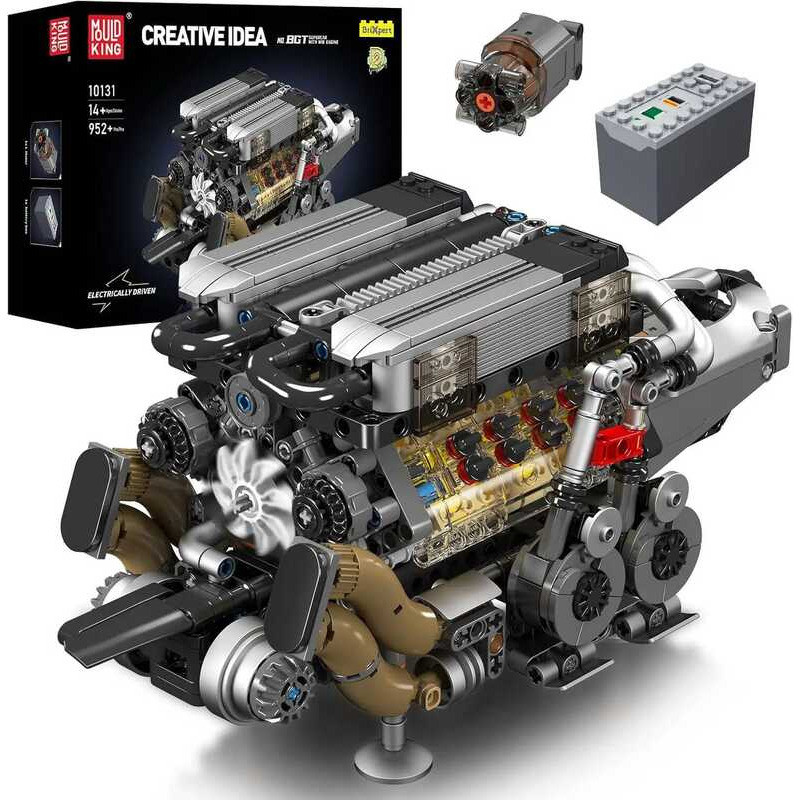 10131 W16 Engine Model Kit 52Pcs 16-Cylinder Cars Engine Kids STEM Toys Building Blocks Sets Adults