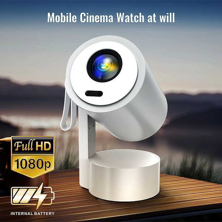 R3 โปรเจคเตอร์ในครัวเรือน HD 1080 Gimbal Barrel ขนาดเล็กแบบพกพาโฮมเธียเตอร์สํานักงานโปรเจคเตอร์
