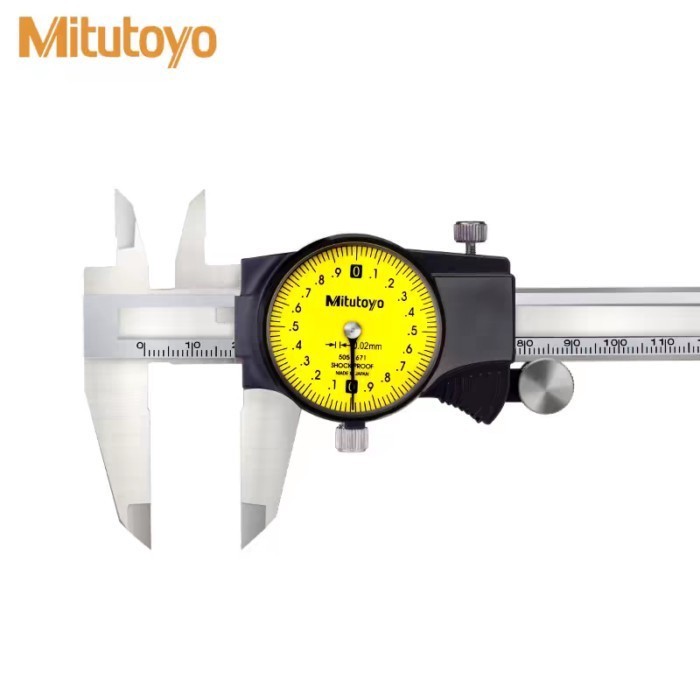 ญี่ปุ่น Mitutoyo Mitutoyo เข็มขัด vernier caliper สแตนเลสความแม่นยำสูง caliper dial caliper 0.01 คว