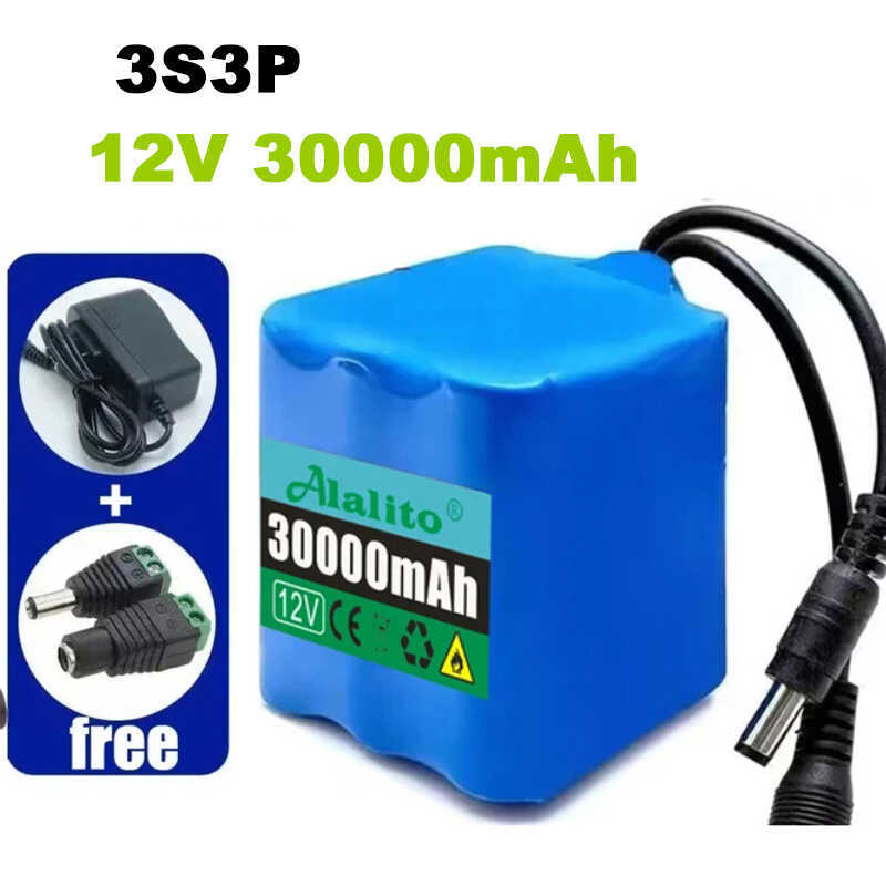 แบตเตอรี่ 12V 3S5p 50000Mah 18650 Li-Ion 50Ah แบตเตอรี่แบบชาร์จซ้ำได้พร้อมแผงป้องกันแบตเตอรี่ลิเธีย