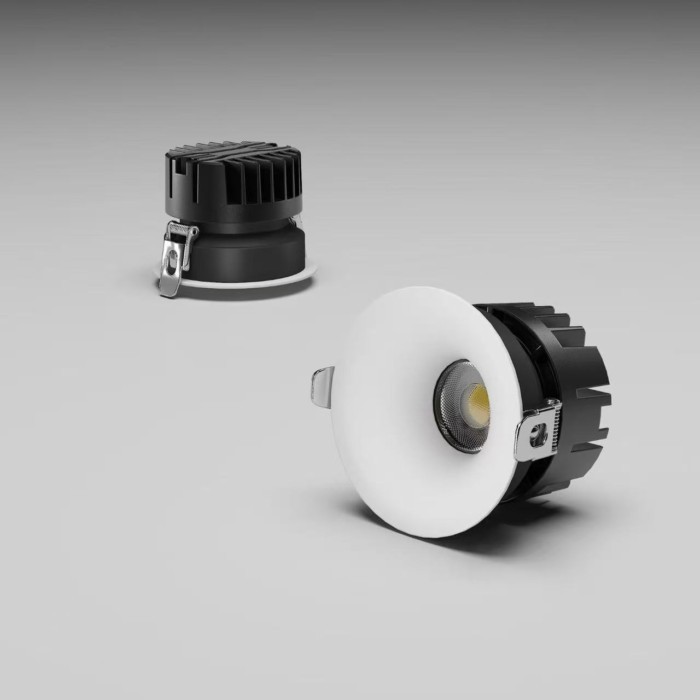 6PCS Dimmable LED Recessed Ceiling Spotlight COB 5W 7W 12W 75mm Hole 110V 220V Aluminum Downlight f