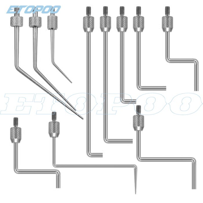 M2.5 Dial Gauge Probe Irregular Dial Needle Tip Probe for Needle Height Measuring Tool